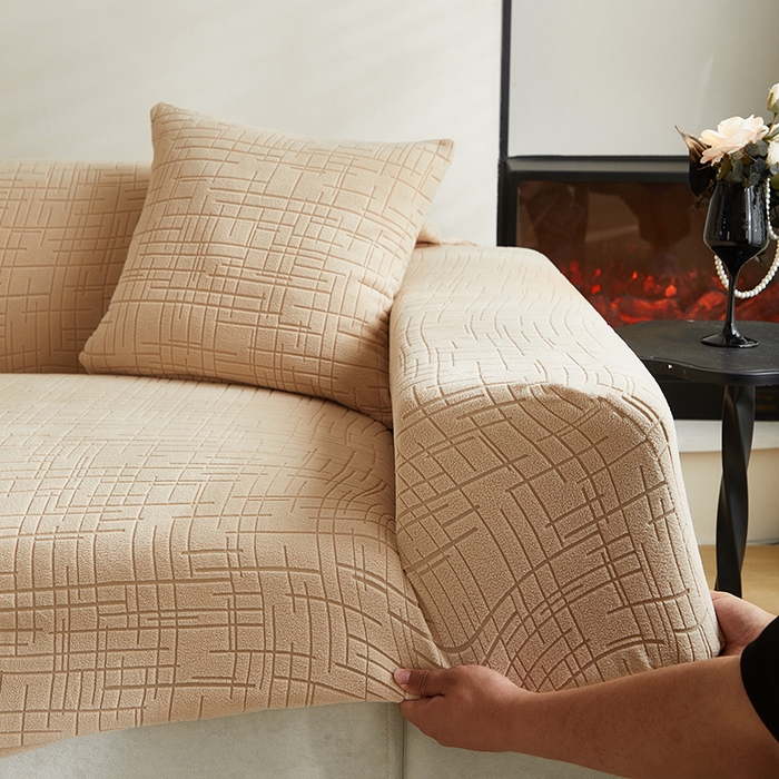 91家纺网 家纺一手货源 找家纺 （总）飞翔家纺沙发套 2026新款素格纹沙发套