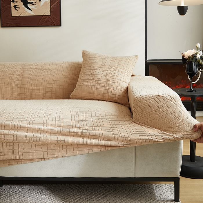 91家纺网 家纺一手货源 找家纺 （总）飞翔家纺沙发套 2026新款素格纹沙发套