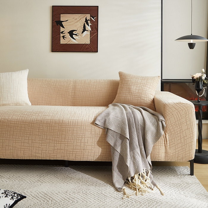 91家纺网 家纺一手货源 找家纺 （总）飞翔家纺沙发套 2026新款素格纹沙发套