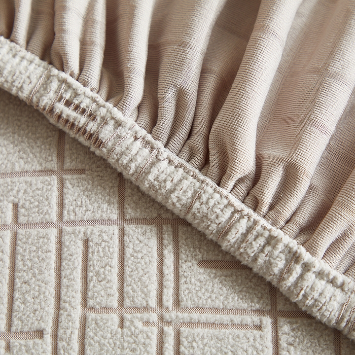 91家纺网 家纺一手货源 找家纺 飞翔家纺沙发套 2026新款素格纹沙发套 浅灰色