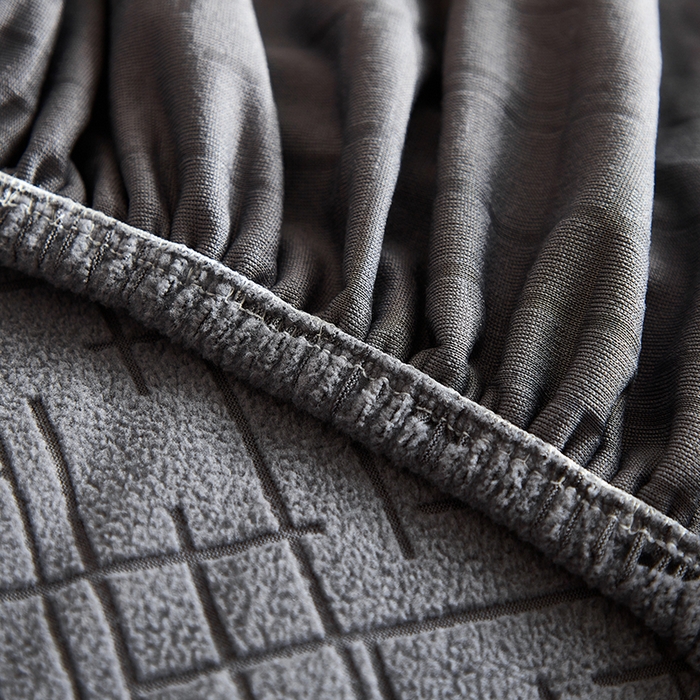 91家纺网 家纺一手货源 找家纺 飞翔家纺沙发套 2026新款素格纹沙发套 深灰色