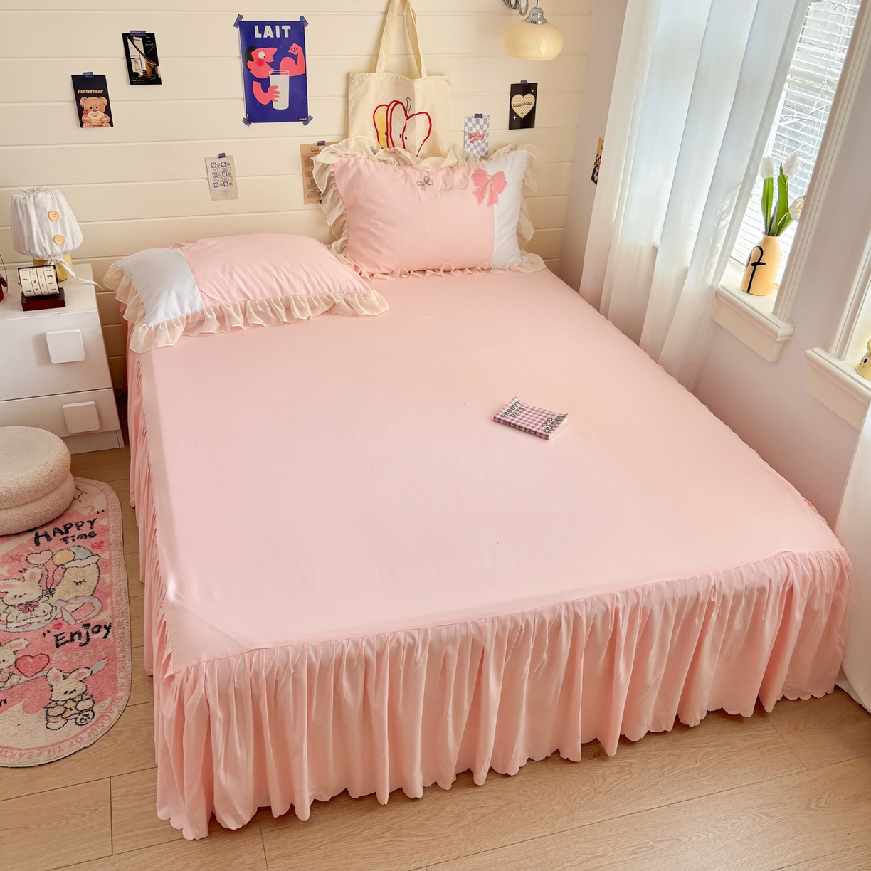 91家纺网 家纺一手货源 找家纺 （总）慕语家纺 2026款贴布绣磨毛四件套梦蝶