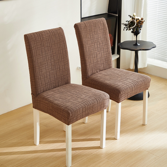 91家纺网 家纺一手货源 找家纺 飞翔家纺沙发套 2026新款素格纹椅子套 咖啡色