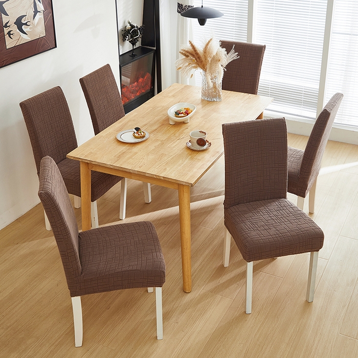 91家纺网 家纺一手货源 找家纺 飞翔家纺沙发套 2026新款素格纹椅子套 咖啡色