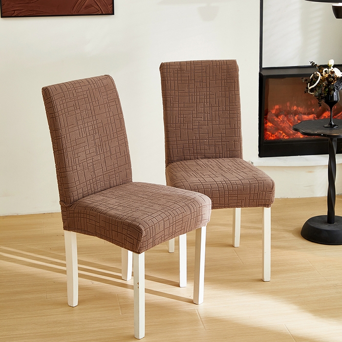 91家纺网 家纺一手货源 找家纺 飞翔家纺沙发套 2026新款素格纹椅子套 咖啡色