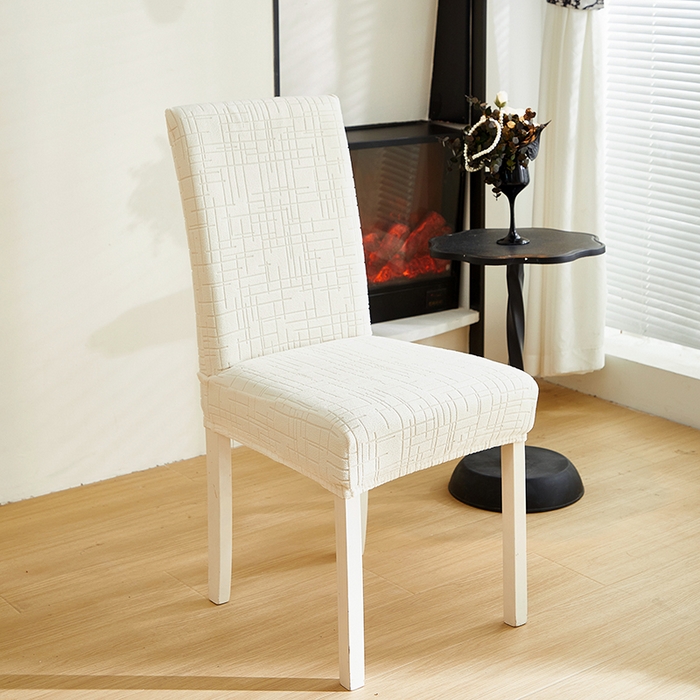 飞翔家纺沙发套 2026新款素格纹椅子套 米白色