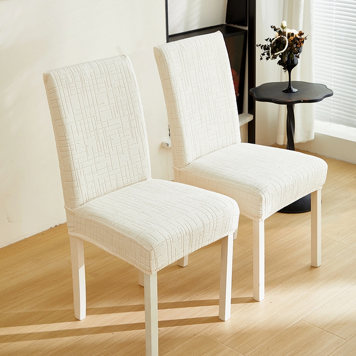 91家纺网 家纺一手货源 找家纺 飞翔家纺沙发套 2026新款素格纹椅子套 米白色