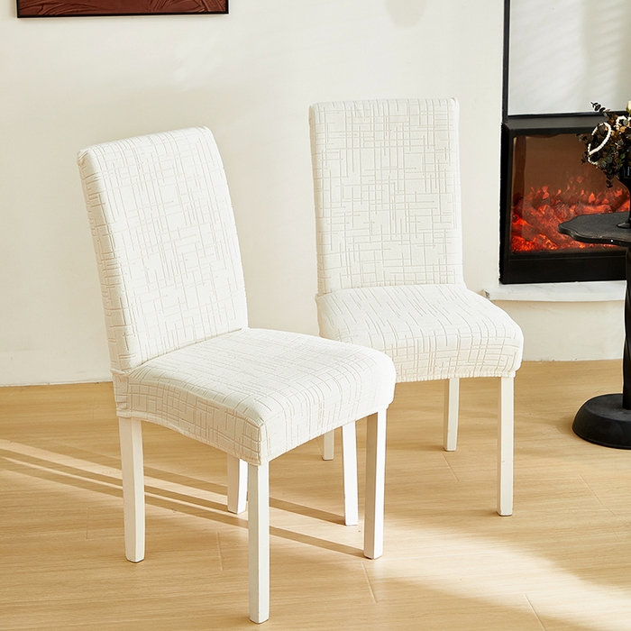 91家纺网 家纺一手货源 找家纺 飞翔家纺沙发套 2026新款素格纹椅子套 米白色