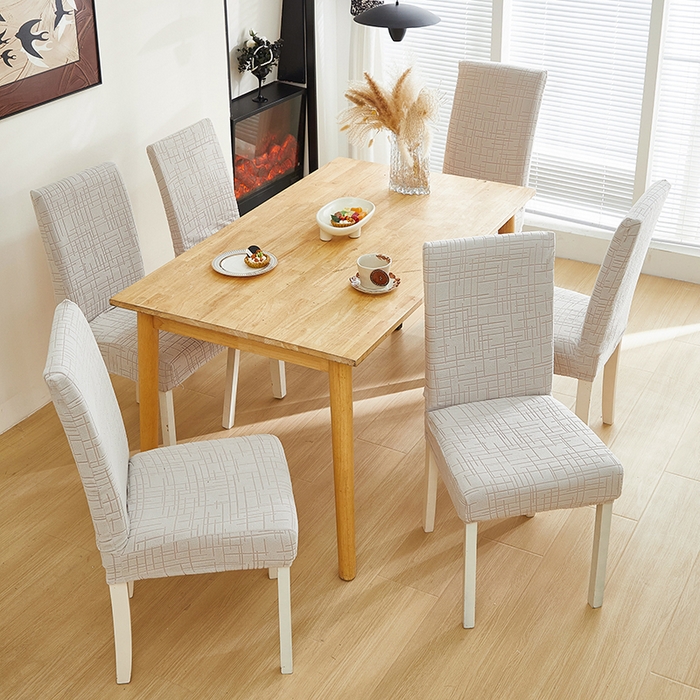 91家纺网 家纺一手货源 找家纺 飞翔家纺沙发套 2026新款素格纹椅子套 浅灰色