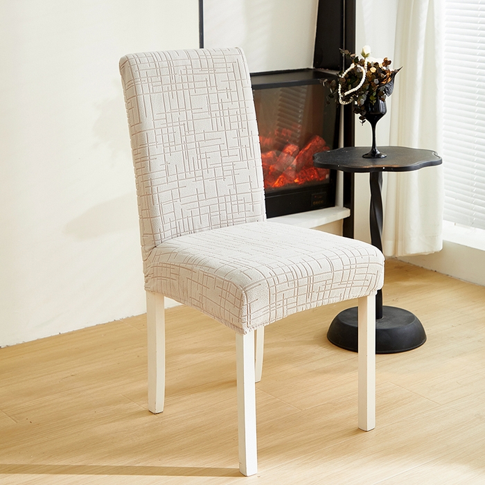 飞翔家纺沙发套 2026新款素格纹椅子套 浅灰色