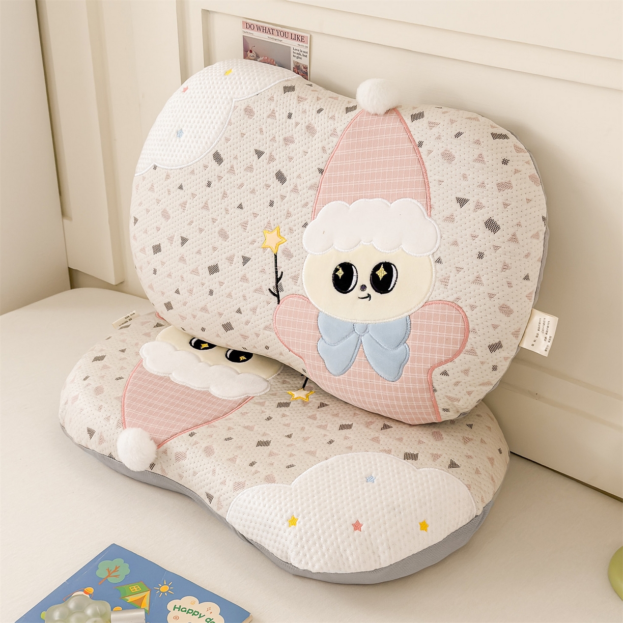 91家纺网 家纺一手货源 找家纺 麦肯锡 2026新款小雪人卡通记忆枕枕头枕芯 小雪人-粉色