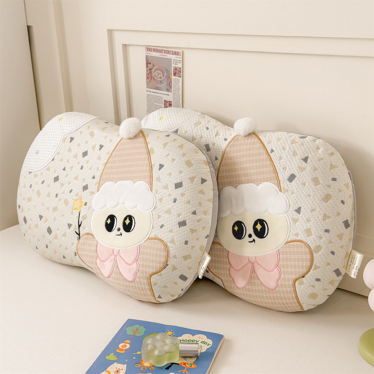 91家纺网 家纺一手货源 找家纺 麦肯锡 2026新款小雪人卡通记忆枕枕头枕芯 小雪人-咖色