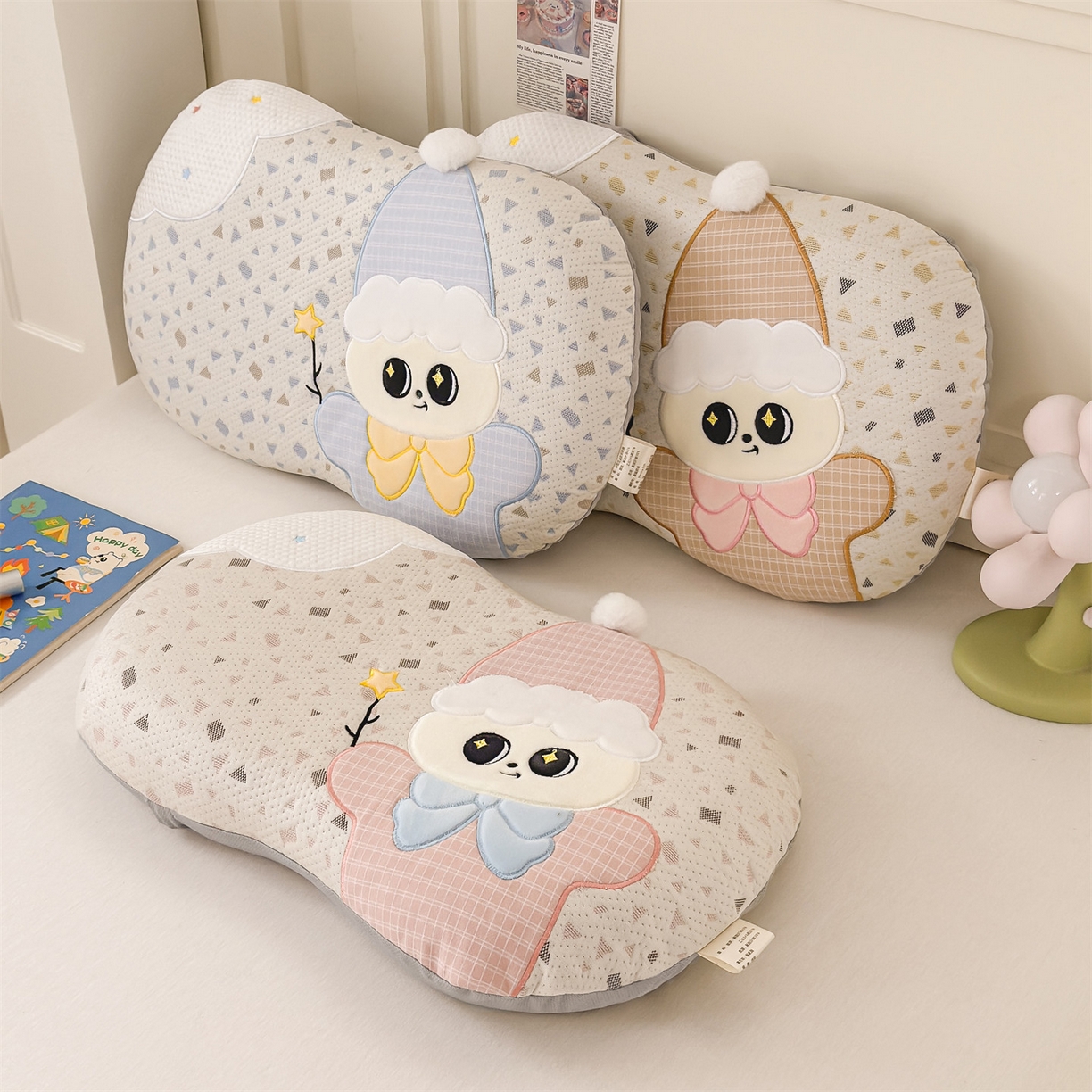 91家纺网 家纺一手货源 找家纺 麦肯锡 2026新款小雪人卡通记忆枕枕头枕芯 组合图仅供参考不可下单