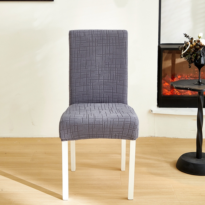 飞翔家纺沙发套 2026新款素格纹椅子套 深灰色