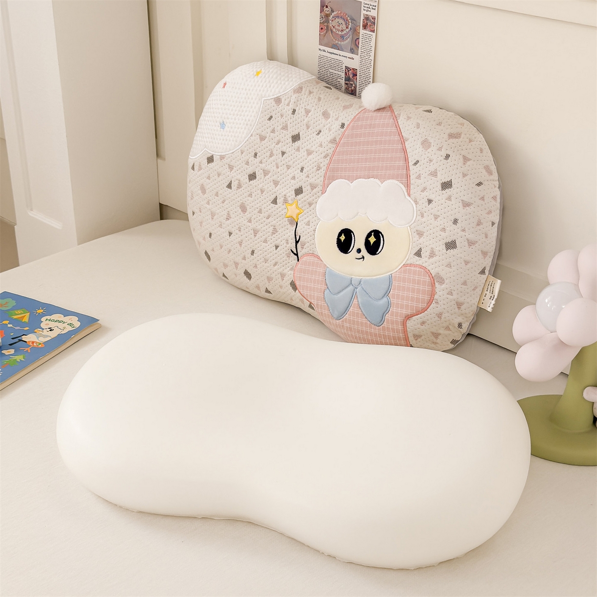 91家纺网 家纺一手货源 找家纺 麦肯锡 2026新款小雪人卡通记忆枕枕头枕芯 小雪人-粉色