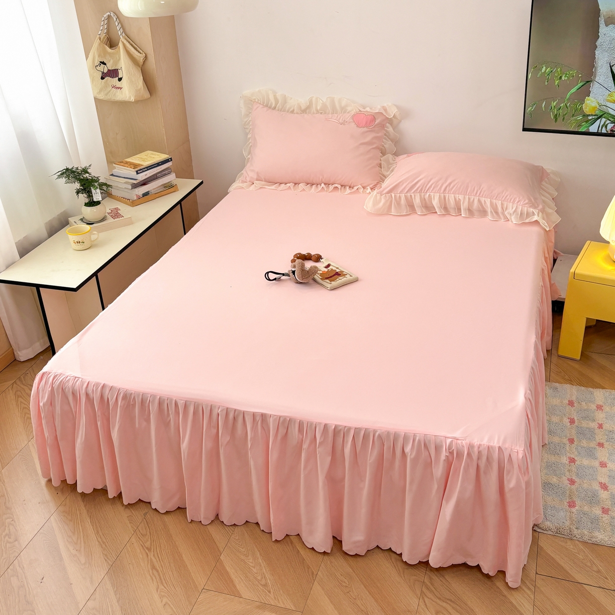 91家纺网 家纺一手货源 找家纺 （总）慕语家纺 2026款贴布绣磨毛四件套甜心