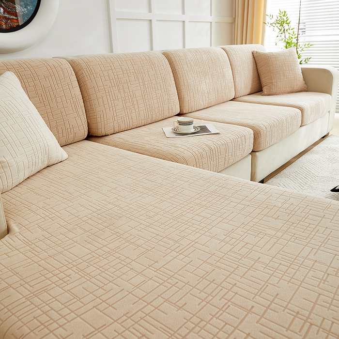 91家纺网 家纺一手货源 找家纺 （总）飞翔家纺沙发套 2026新款舒适亲肤素格纹-坐垫套