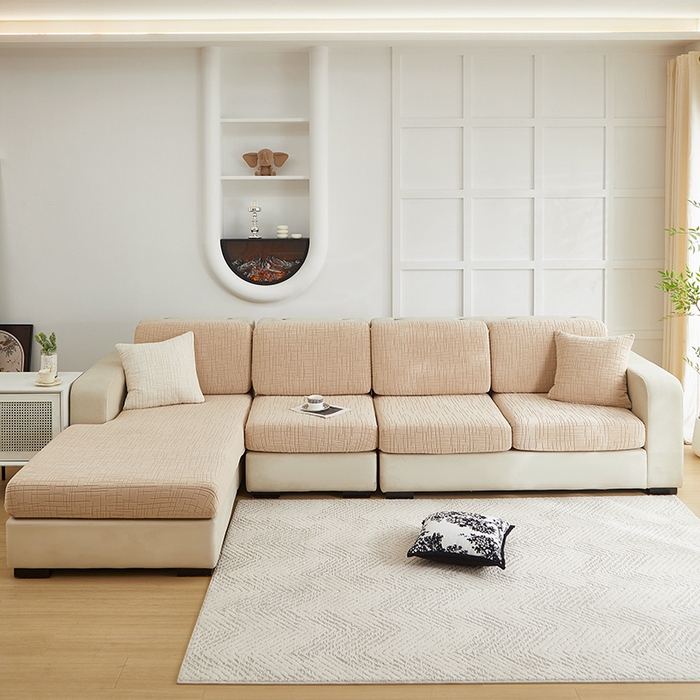 91家纺网 家纺一手货源 找家纺 （总）飞翔家纺沙发套 2026新款舒适亲肤素格纹-坐垫套