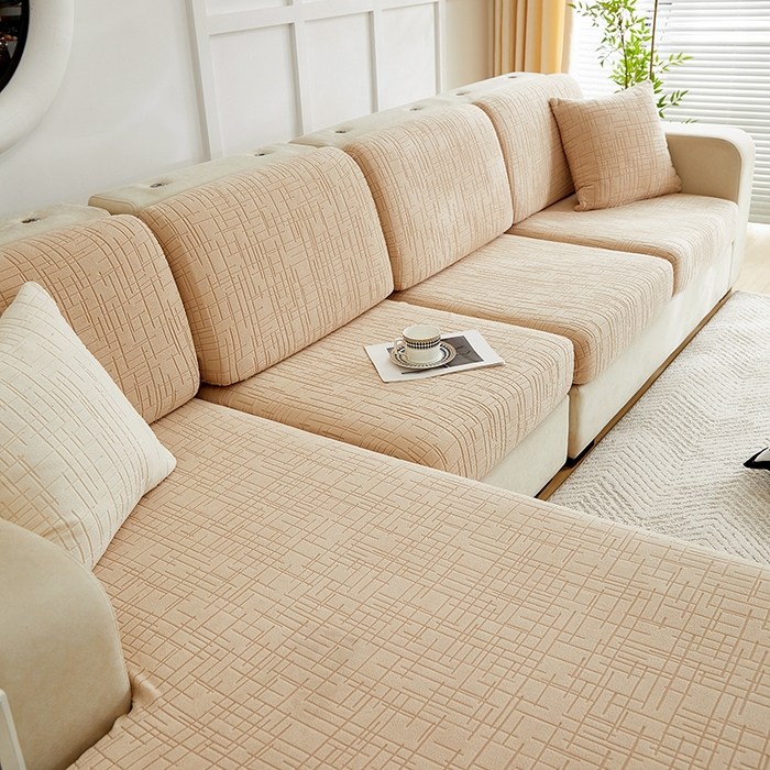 91家纺网 家纺一手货源 找家纺 （总）飞翔家纺沙发套 2026新款舒适亲肤素格纹-坐垫套