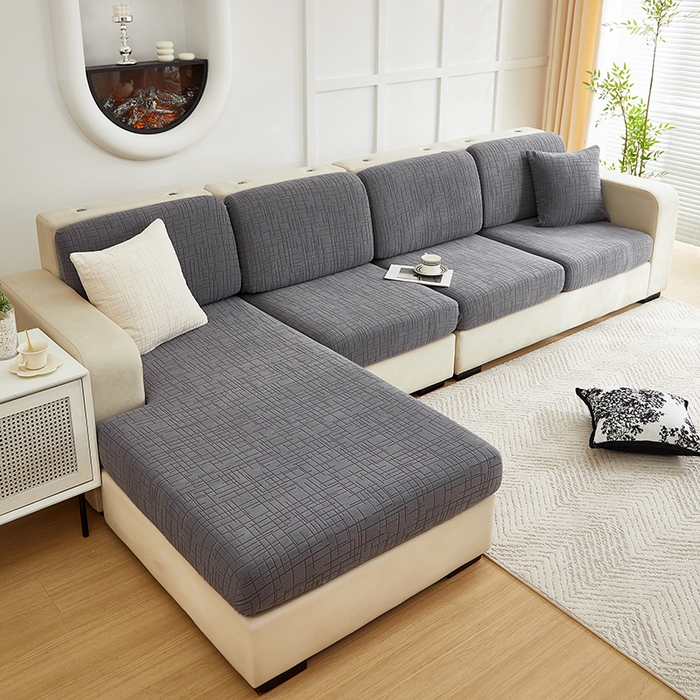 91家纺网 家纺一手货源 找家纺 （总）飞翔家纺沙发套 2026新款舒适亲肤素格纹-坐垫套