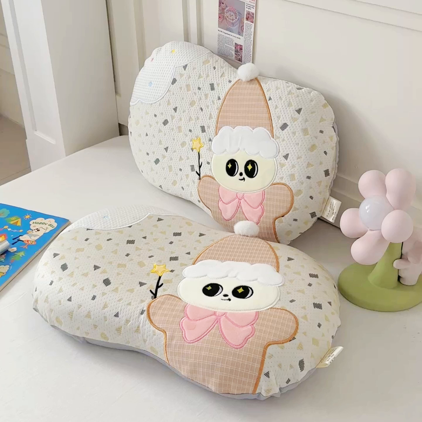 91家纺网 家纺一手货源 找家纺 麦肯锡 2026新款小雪人卡通记忆枕枕头枕芯 小雪人-蓝色