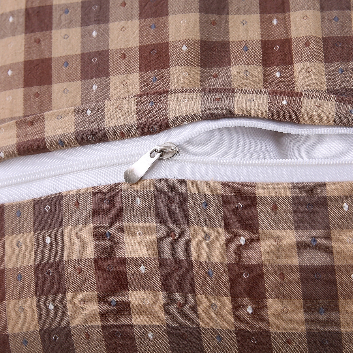 91家纺网 家纺一手货源 找家纺 珍贝家纺 2026新款全棉大脸熊枕套枕头枕芯枕套+枕芯儿童枕学生枕 大脸熊-条纹咖