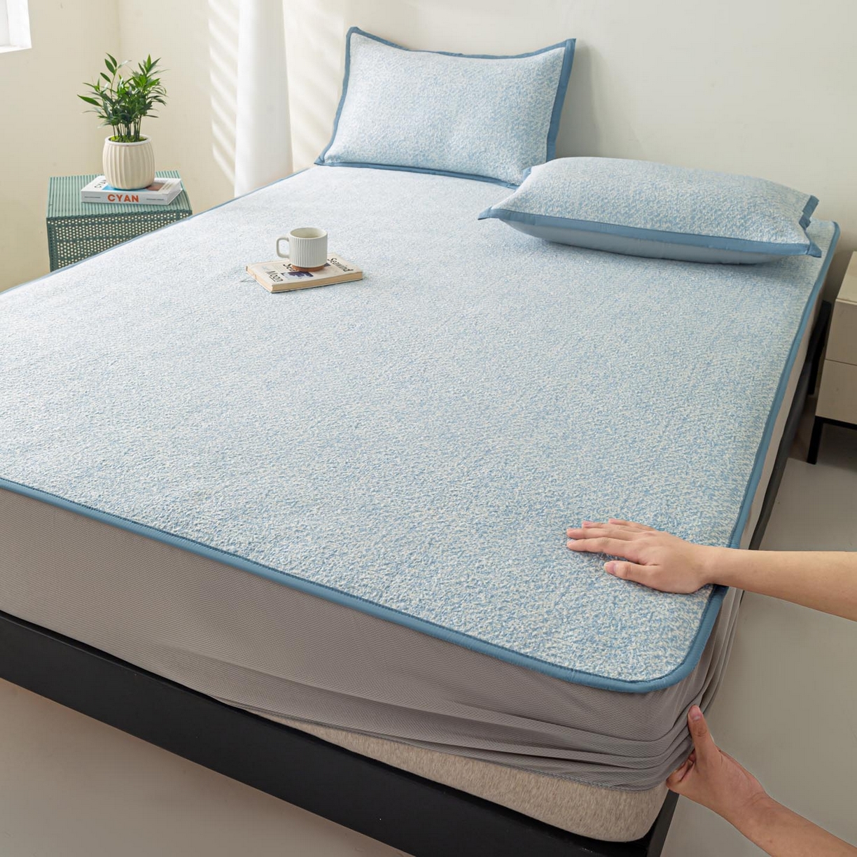 91家纺网 家纺一手货源 找家纺 （总）帅露家纺 2026新款A类PE高分子双泡软凉席席子