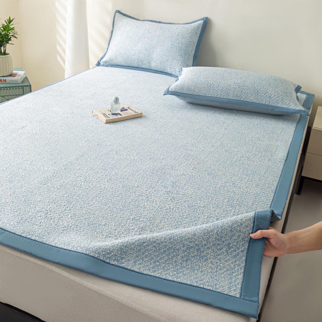 91家纺网 家纺一手货源 找家纺 （总）帅露家纺 2026新款A类PE高分子双泡软凉席席子