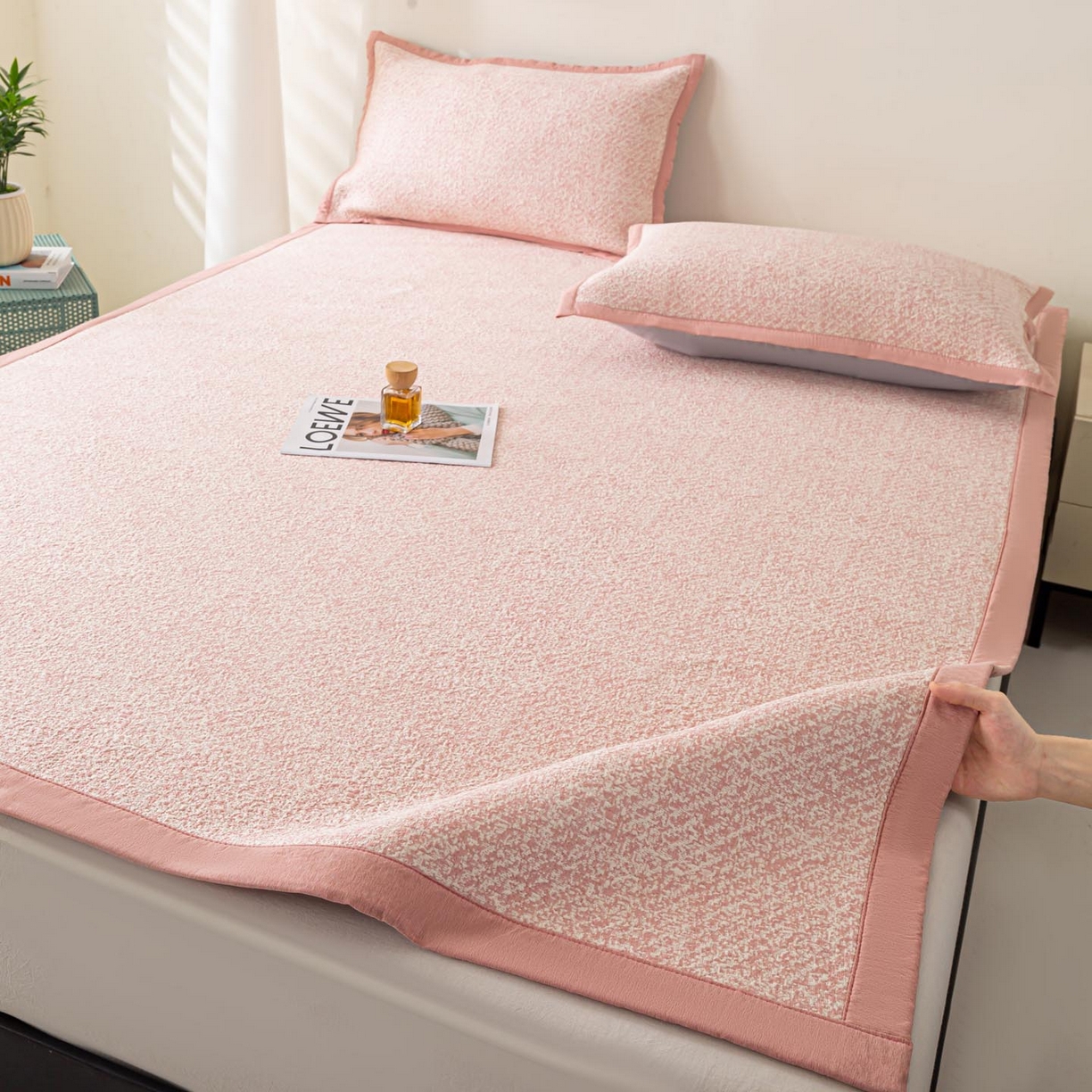 91家纺网 家纺一手货源 找家纺 （总）帅露家纺 2026新款A类PE高分子双泡软凉席席子