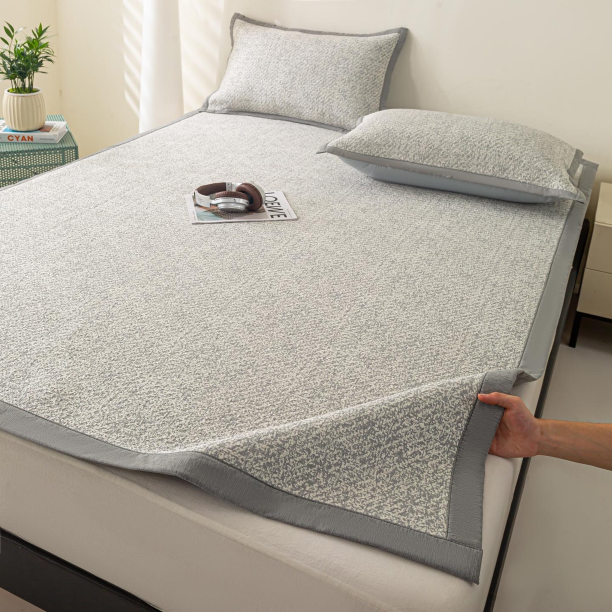 91家纺网 家纺一手货源 找家纺 （总）帅露家纺 2026新款A类PE高分子双泡软凉席席子