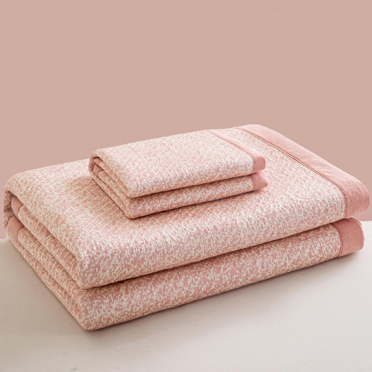 91家纺网 家纺一手货源 找家纺 帅露家纺 2026新款A类PE高分子双泡软凉席席子 床席款双泡雪花-粉