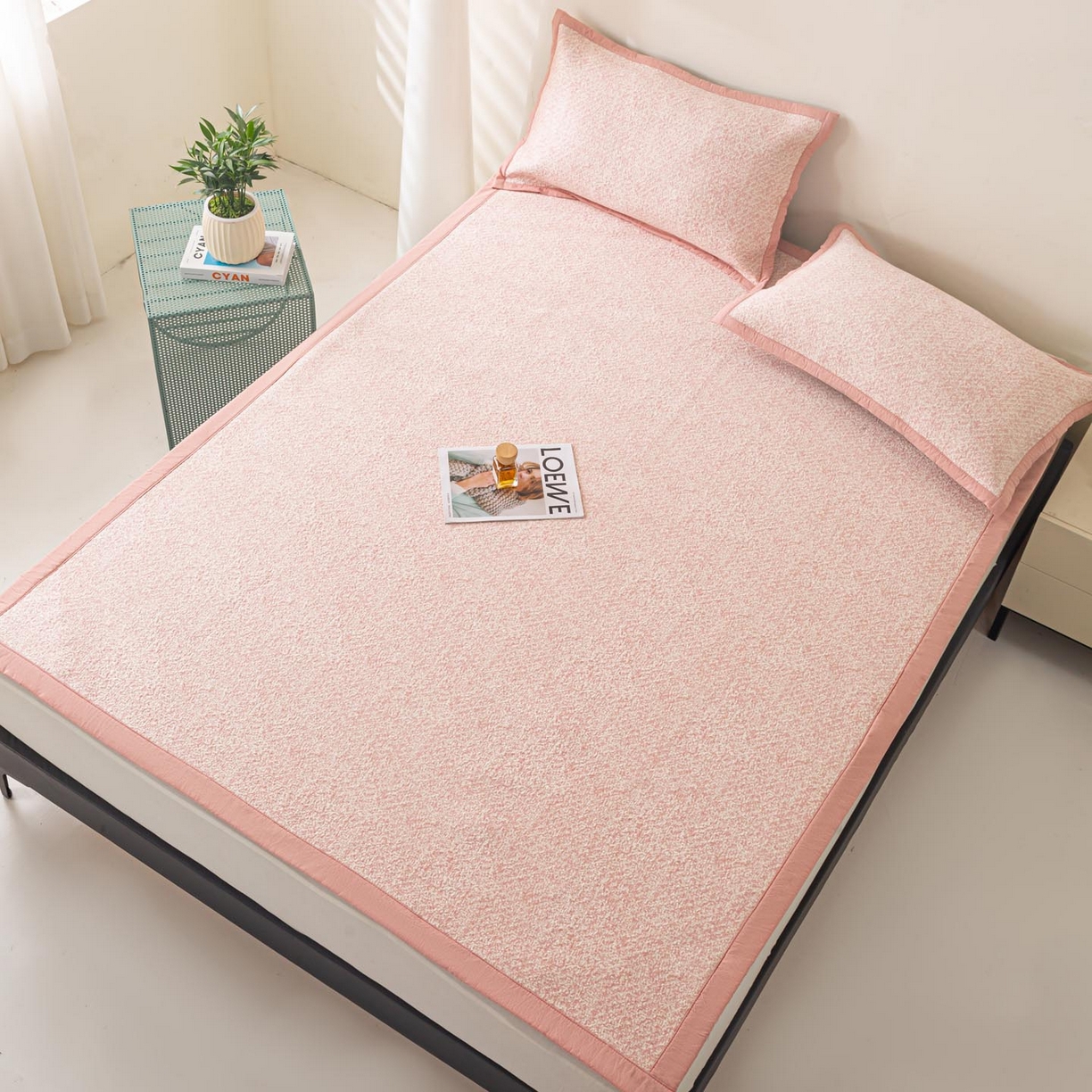 91家纺网 家纺一手货源 找家纺 （总）帅露家纺 2026新款A类PE高分子双泡软凉席席子