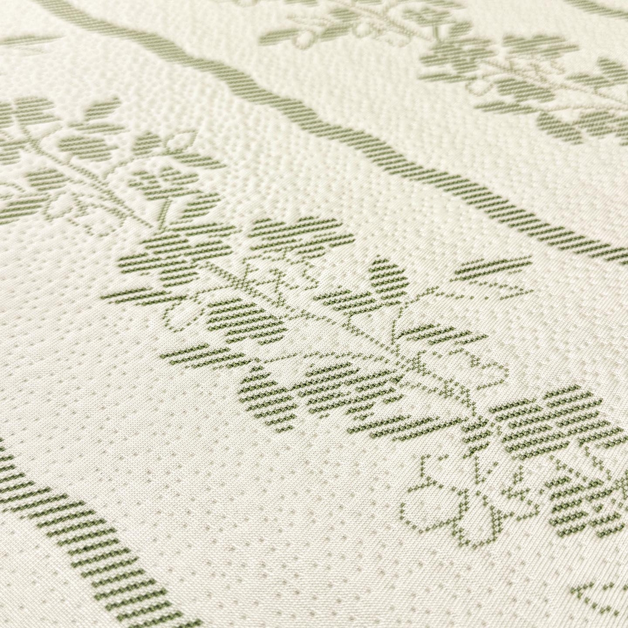 91家纺网 家纺一手货源 找家纺 帅露家纺 2026新款A类PE中分子提花软凉席席子 床笠款-浪漫花园绿