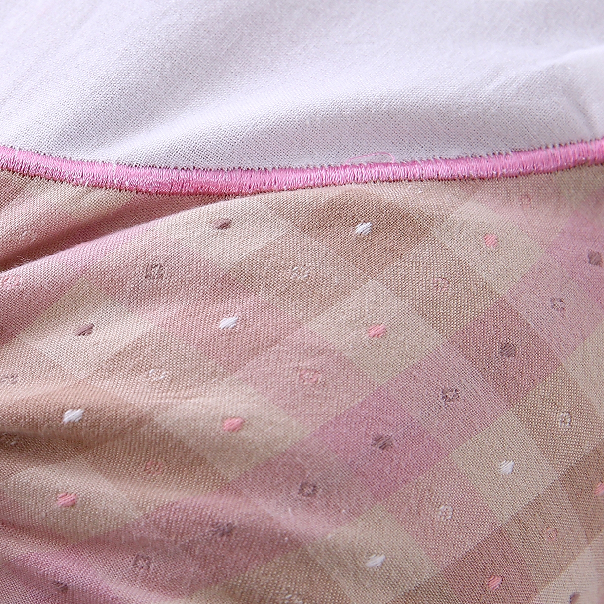 91家纺网 家纺一手货源 找家纺 珍贝家纺 2026新款全棉大脸兔枕套枕头枕芯枕套+枕芯儿童枕学生枕 大脸兔-粉灰格