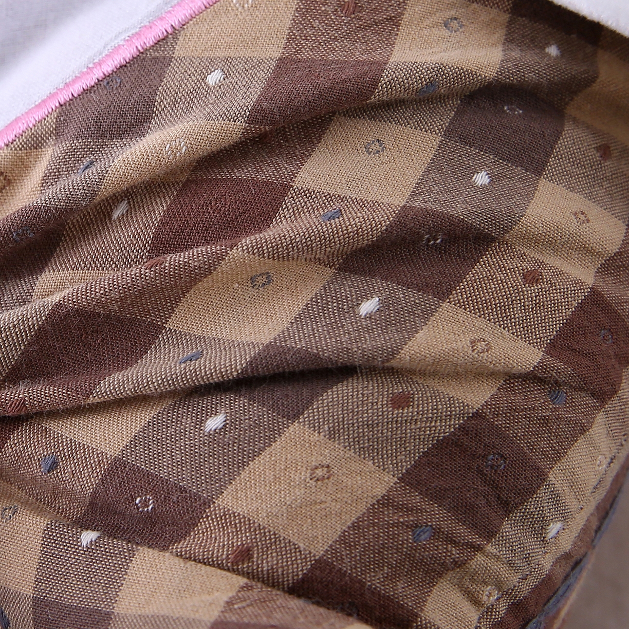 91家纺网 家纺一手货源 找家纺 珍贝家纺 2026新款全棉大脸兔枕套枕头枕芯枕套+枕芯儿童枕学生枕 大脸兔-条纹咖