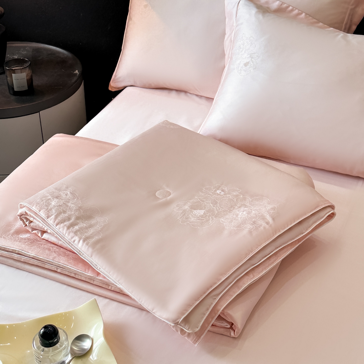 （总）新方向 2026A类20%蚕丝提花天丝棉夏被四件套 65%60s兰精天丝 35%100支长绒棉-花影