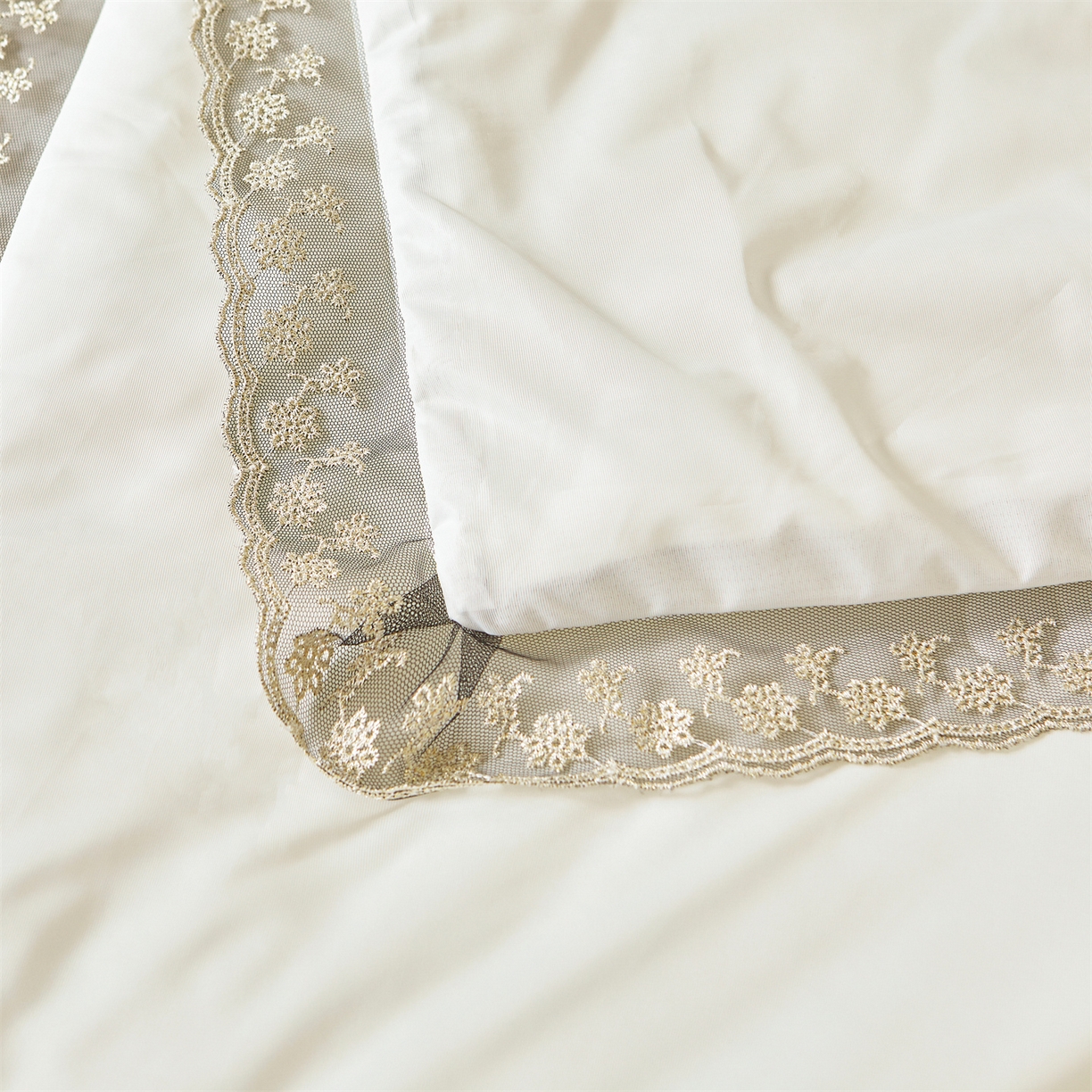 91家纺网 家纺一手货源 找家纺 好儿喜家纺 2026新款夏季高端乳胶凉席三件套可脱卸花边凉席-雅颂系列 雅颂-奶白