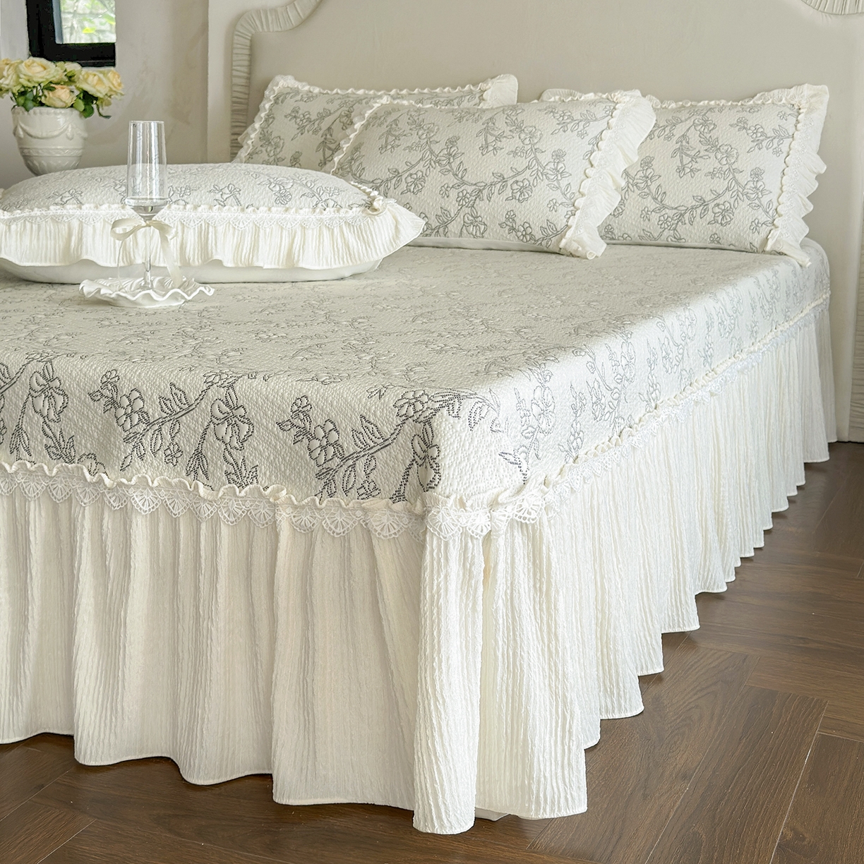 91家纺网 家纺一手货源 找家纺 （总）乐朵家居 2026新款 楠枝（加厚复合）凉豆豆 凉席三件套