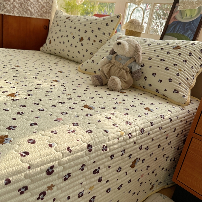 91家纺网 家纺一手货源 找家纺 （总）贝扬思家纺 2026春夏新款高品质A类泡芙纱床盖夏被夏凉被空调被四件套-青提系列