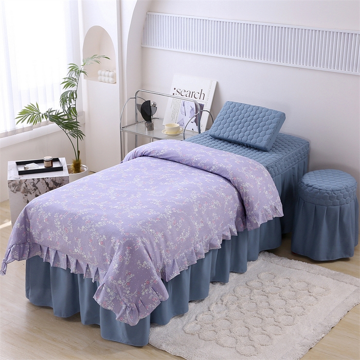 91家纺网 家纺一手货源 找家纺 （总）乐逸家纺 2026新款源头工厂美容床罩套件可定制可以刺绣logo四季款亲肤