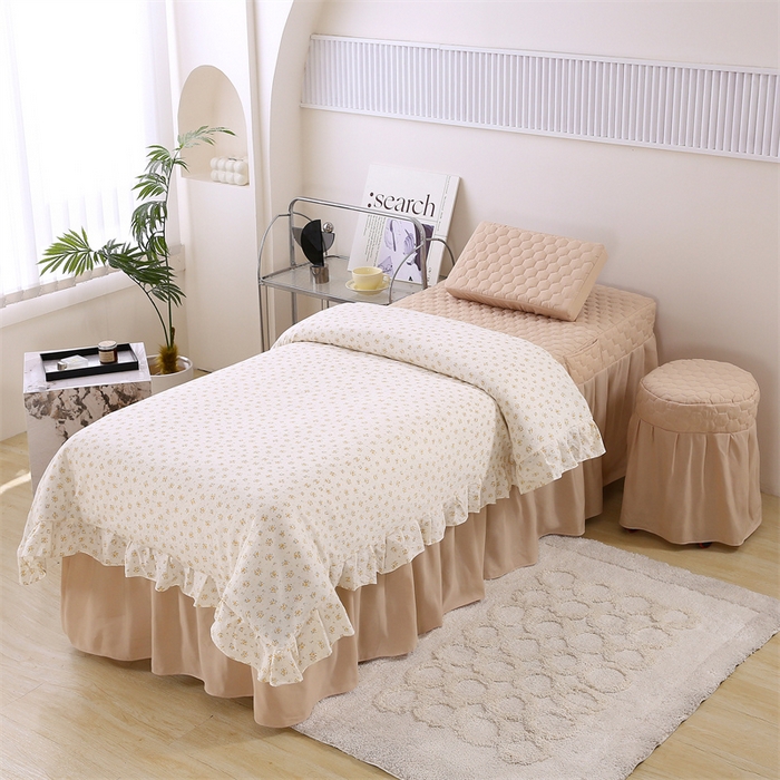 91家纺网 家纺一手货源 找家纺 （总）乐逸家纺 2026新款源头工厂美容床罩套件可定制可以刺绣logo四季款亲肤