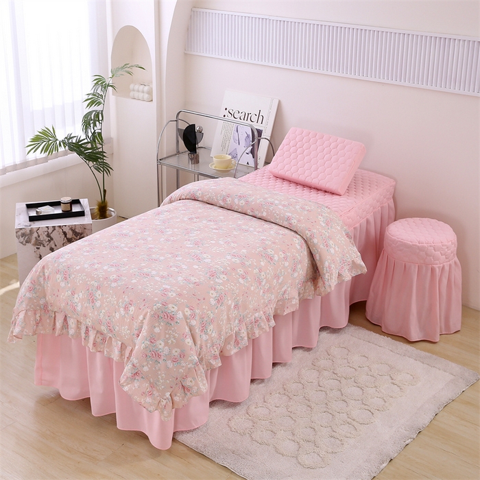 91家纺网 家纺一手货源 找家纺 （总）乐逸家纺 2026新款源头工厂美容床罩套件可定制可以刺绣logo四季款亲肤