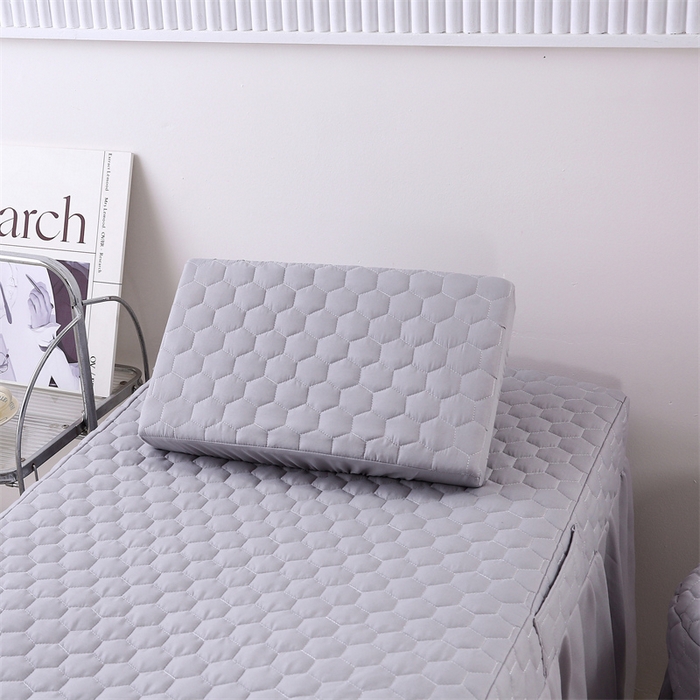 91家纺网 家纺一手货源 找家纺 乐逸家纺 2026新款源头工厂美容床罩套件可定制可以刺绣logo四季款亲肤 小清新绿色+灰