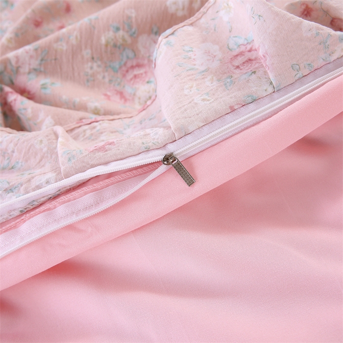 91家纺网 家纺一手货源 找家纺 乐逸家纺 2026新款源头工厂美容床罩套件可定制可以刺绣logo四季款亲肤 小清新粉拼浅玉