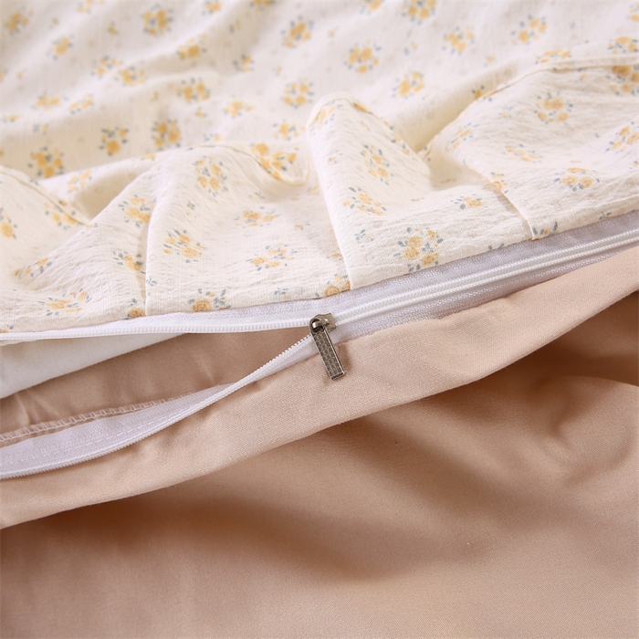 91家纺网 家纺一手货源 找家纺 乐逸家纺 2026新款源头工厂美容床罩套件可定制可以刺绣logo四季款亲肤 小清新栀子海拼驼