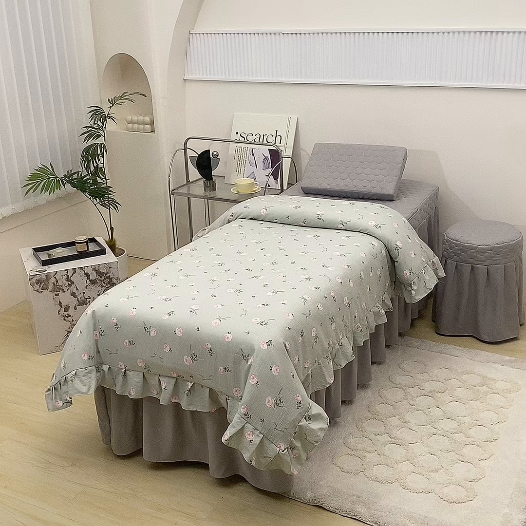 91家纺网 家纺一手货源 找家纺 （总）乐逸家纺 2026新款源头工厂美容床罩套件可定制可以刺绣logo四季款亲肤