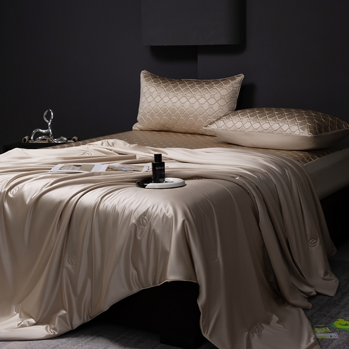 91家纺网 家纺一手货源 找家纺 （总）阿那亚 2026新款冰萃凉感硅胶凉席三件套夏被四件套