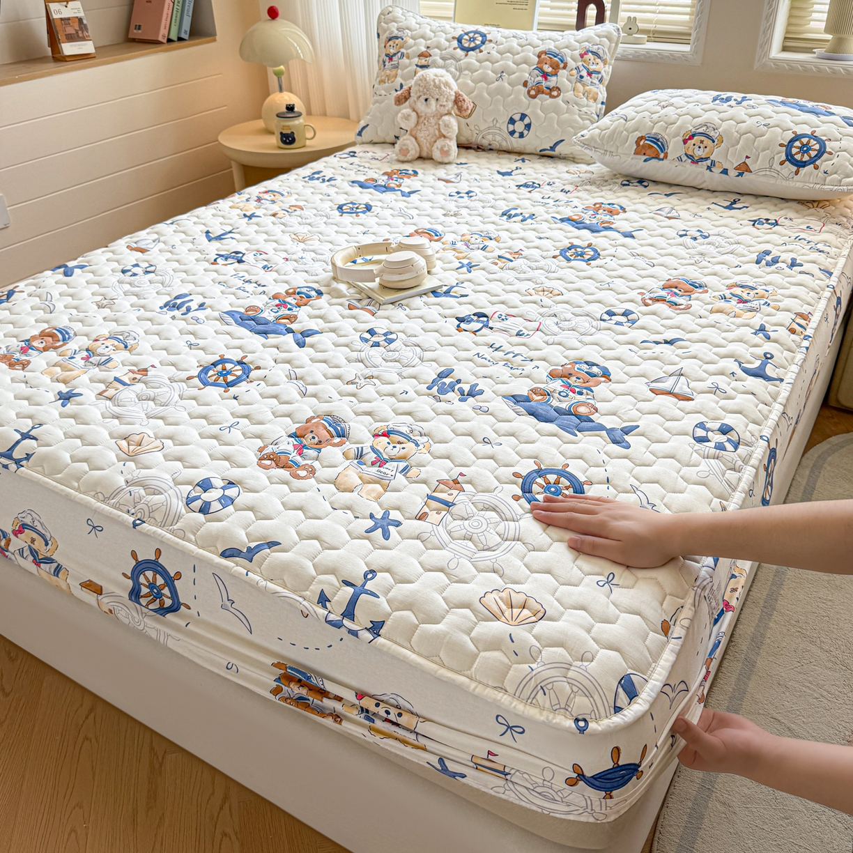 91家纺网 家纺一手货源 找家纺 （总）九亭家纺 2026新款A类全棉夹棉床笠