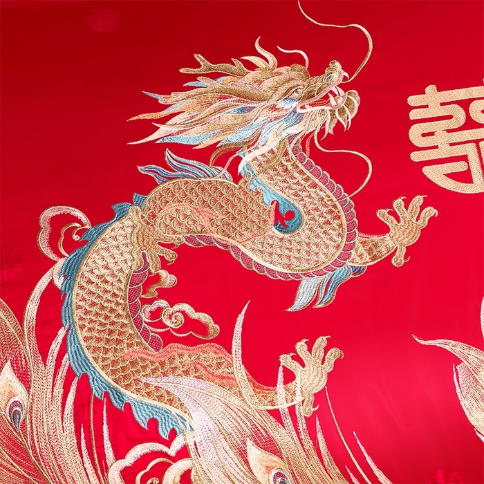 91家纺网 家纺一手货源 找家纺 （总）博之洋婚庆 2026新款长绒棉全棉贡缎提花款新中式婚庆四件套多件套