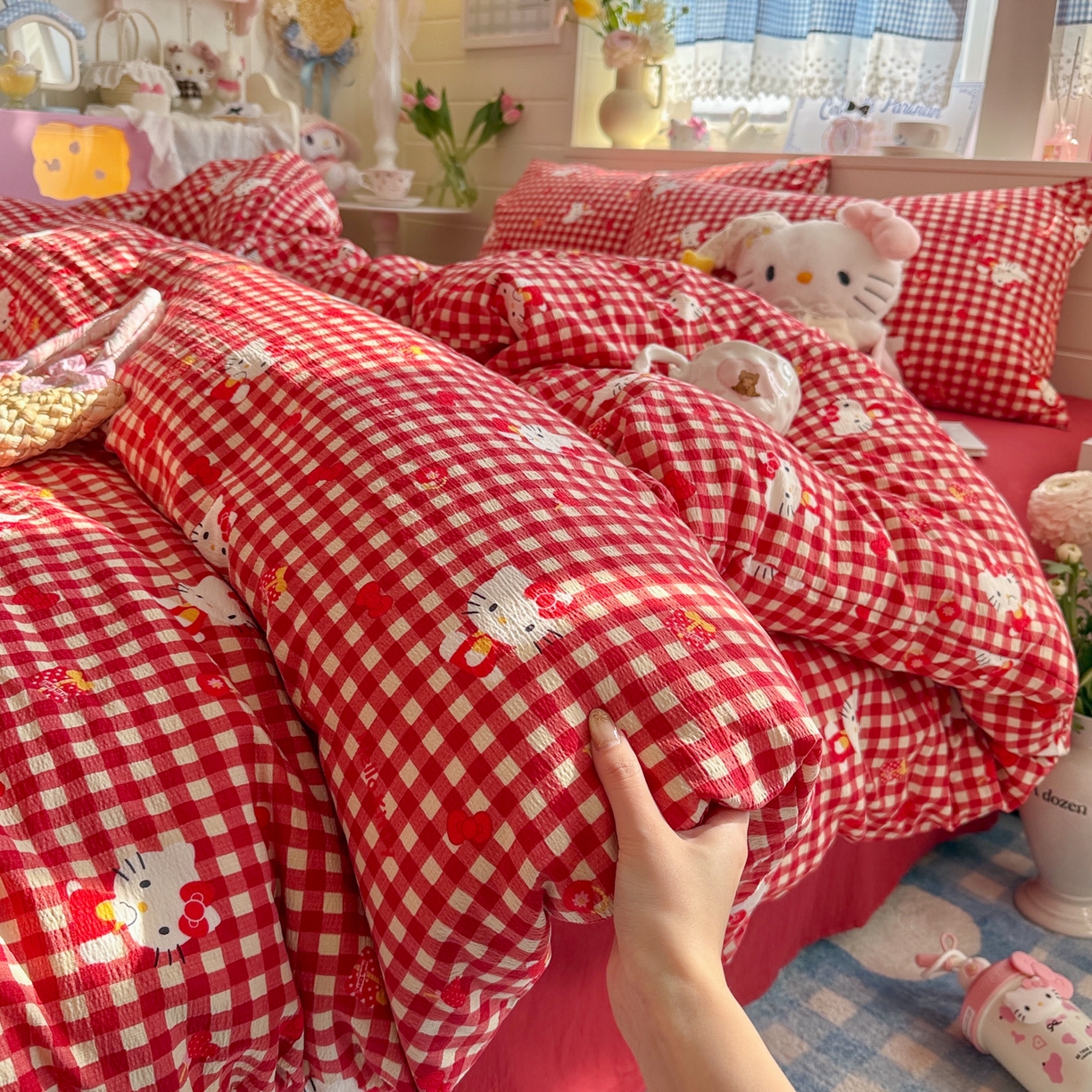 91家纺网 家纺一手货源 找家纺 （总）初念 2026新款云感纱印花四件套